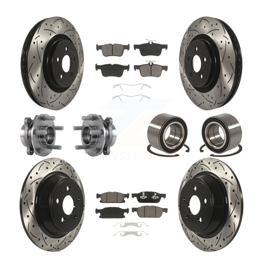 [Avant + Arrière] Kit de Roulement de roue pour 2015 Ford Edge AWD KBB-117494