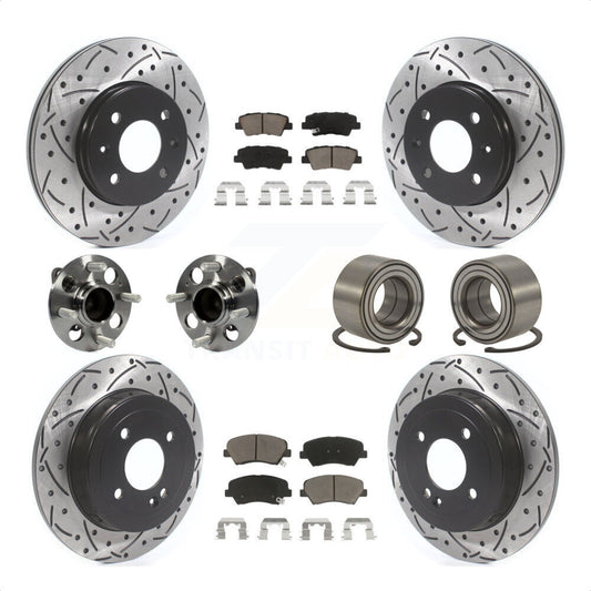 [Avant + Arrière] Kit de Roulement de roue pour 2012-2017 Hyundai Accent KBB-117495 par Transit Auto