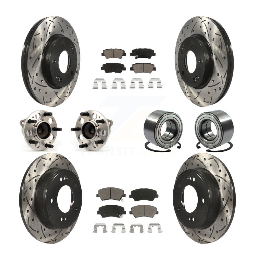 [Avant + Arrière] Kit de Roulement de roue pour Hyundai Elantra Kia Forte Veloster GT Forte5 Coupe Koup KBB-117496