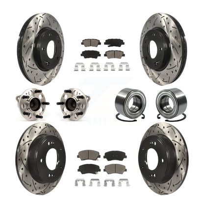 [Avant + Arrière] Kit de Roulement de roue pour Hyundai Elantra Kia Forte Veloster GT Forte5 Coupe Koup KBB-117496