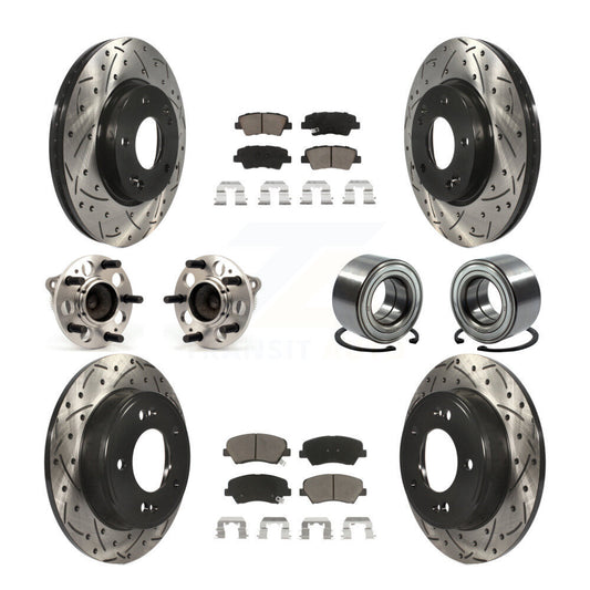 [Avant + Arrière] Kit de Roulement de roue pour Hyundai Elantra Kia Forte Veloster GT Forte5 Coupe Koup KBB-117496