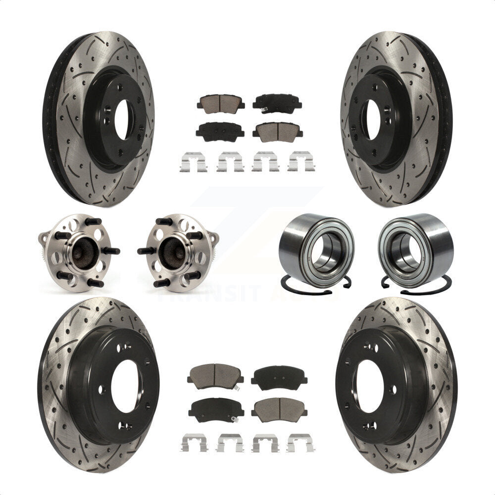 [Avant + Arrière] Kit de Roulement de roue pour 2015 Hyundai Veloster Tech RE FLEX SE KBB-117501 par Transit Auto