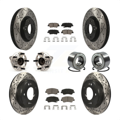 [Avant + Arrière] Kit de Roulement de roue pour 2015 Hyundai Veloster Tech RE FLEX SE KBB-117501 par Transit Auto