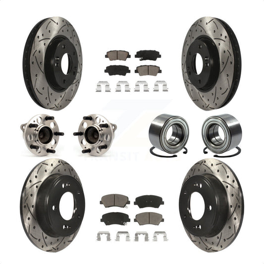 [Avant + Arrière] Kit de Roulement de roue pour 2015 Hyundai Veloster Tech RE FLEX SE KBB-117501 par Transit Auto