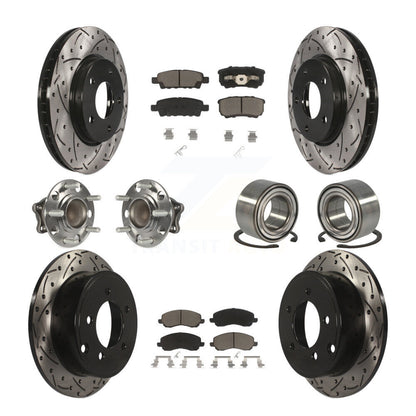 [Avant + Arrière] Kit de Roulement de roue pour 2008-2009 Mitsubishi Lancer DE avec FWD Non-ABS KBB-117522