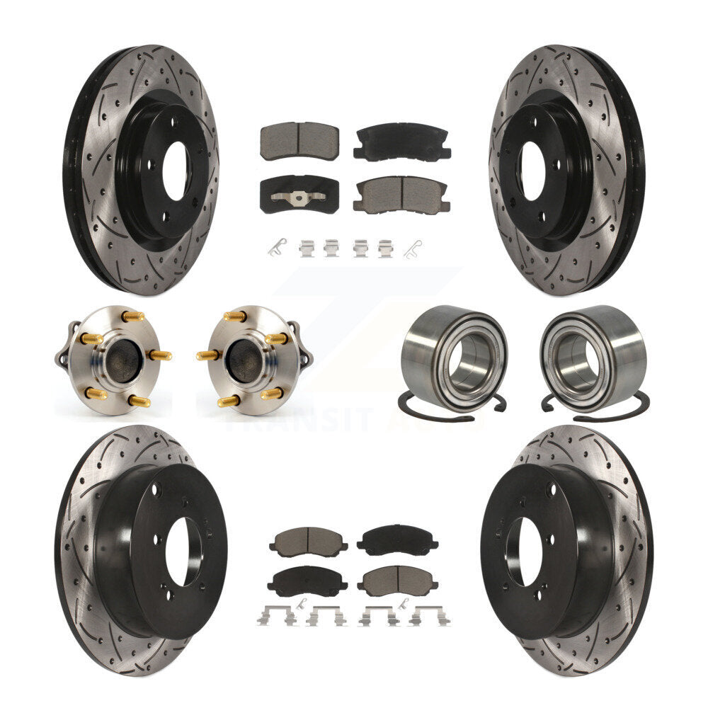 [Avant + Arrière] Kit de Roulement de roue pour 2011 Mitsubishi Outlander FWD avec 3.0L sans 7 Passenger Seating KBB-117523