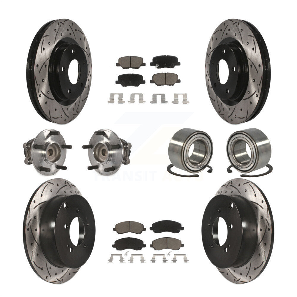 [Avant + Arrière] Kit de Roulement de roue pour 2013 Mitsubishi Outlander FWD avec 3.0L KBB-117525 par Transit Auto