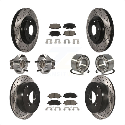 [Avant + Arrière] Kit de Roulement de roue pour 2013 Mitsubishi Outlander FWD avec 3.0L KBB-117525 par Transit Auto