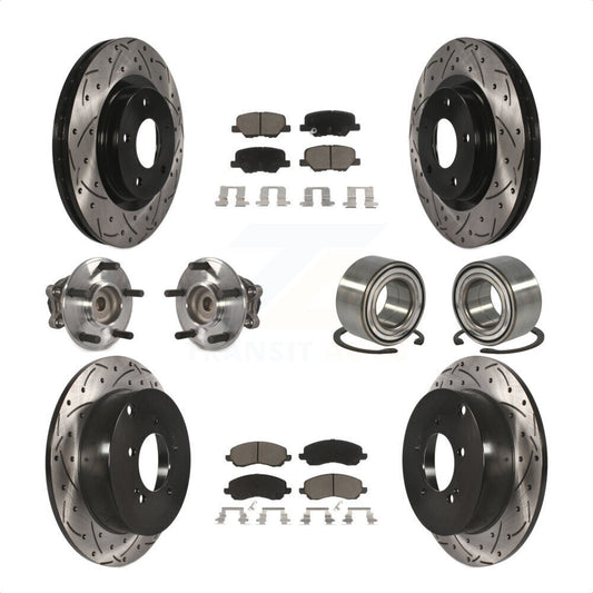 [Avant + Arrière] Kit de Roulement de roue pour 2013 Mitsubishi Outlander FWD avec 3.0L KBB-117525 par Transit Auto