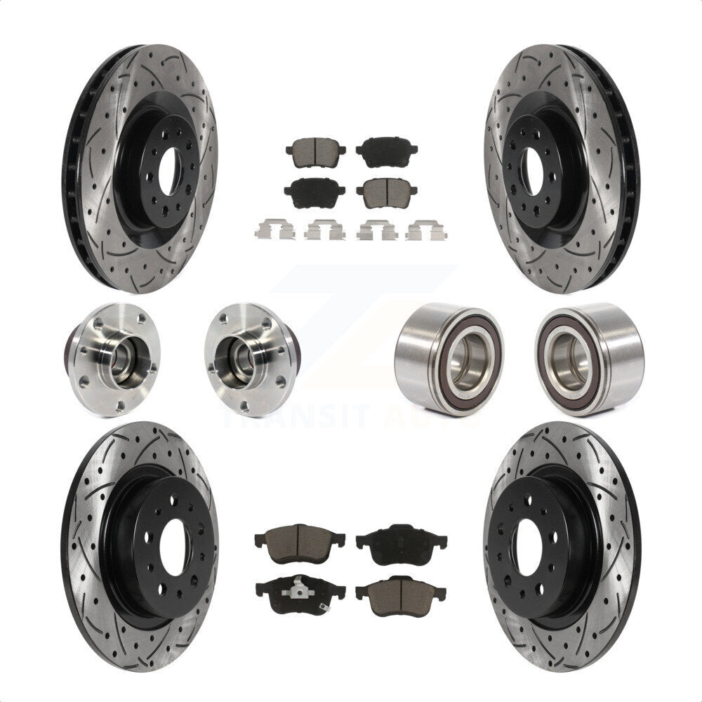 [Avant + Arrière] Kit de Roulement de roue pour 2014-2017 Fiat 500L KBB-117534 par Transit Auto