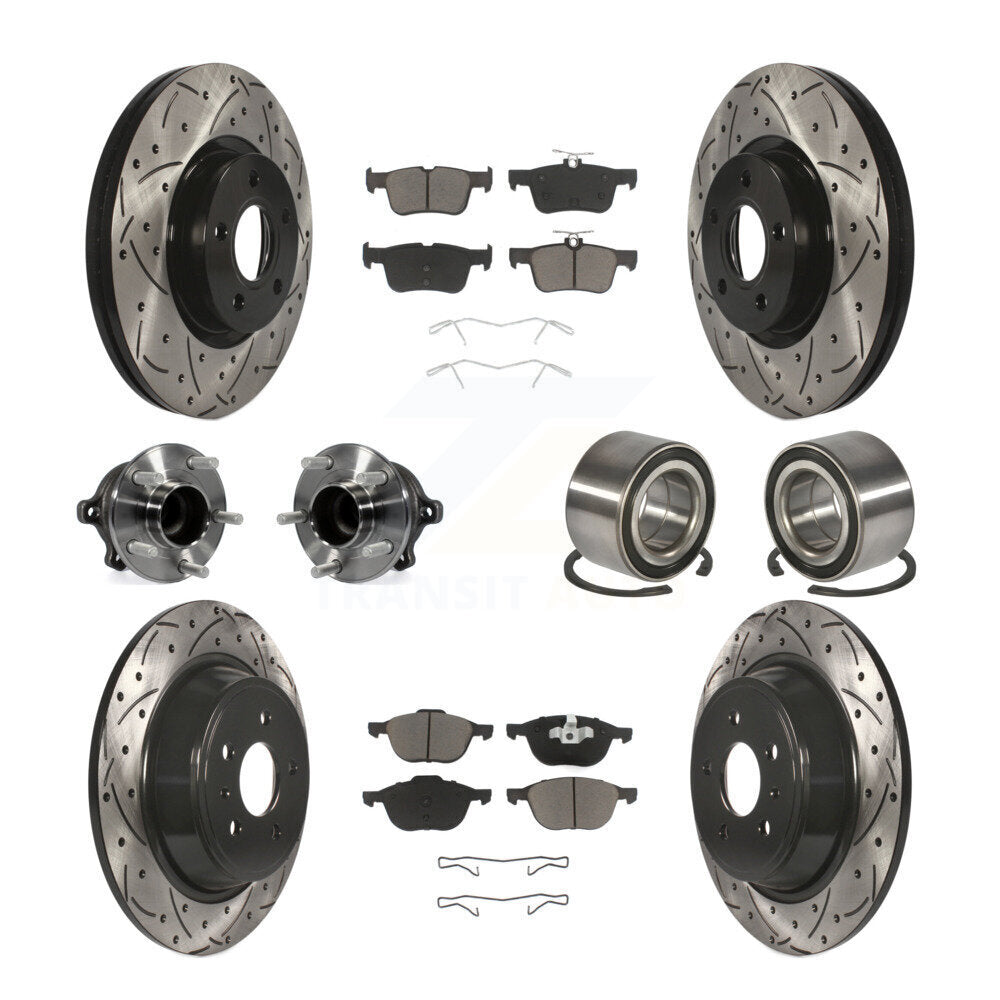 [Avant + Arrière] Kit de Roulement de roue pour 2017-2019 Ford Escape FWD avec 2.5L 1.5L sans Parking Assist KBB-117559
