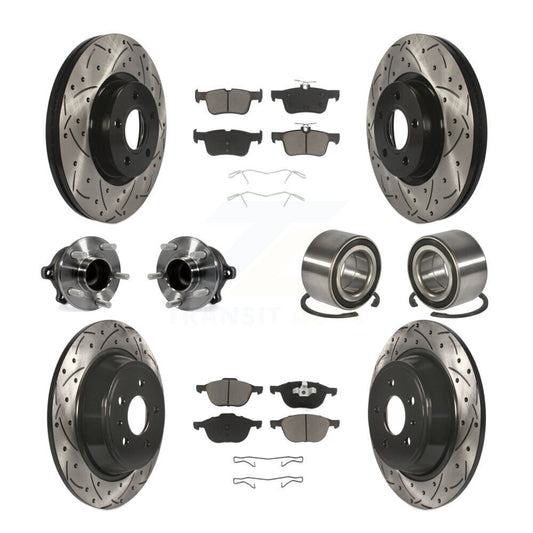 [Avant + Arrière] Kit de Roulement de roue pour 2017-2019 Ford Escape FWD avec 2.5L 1.5L sans Parking Assist KBB-117559