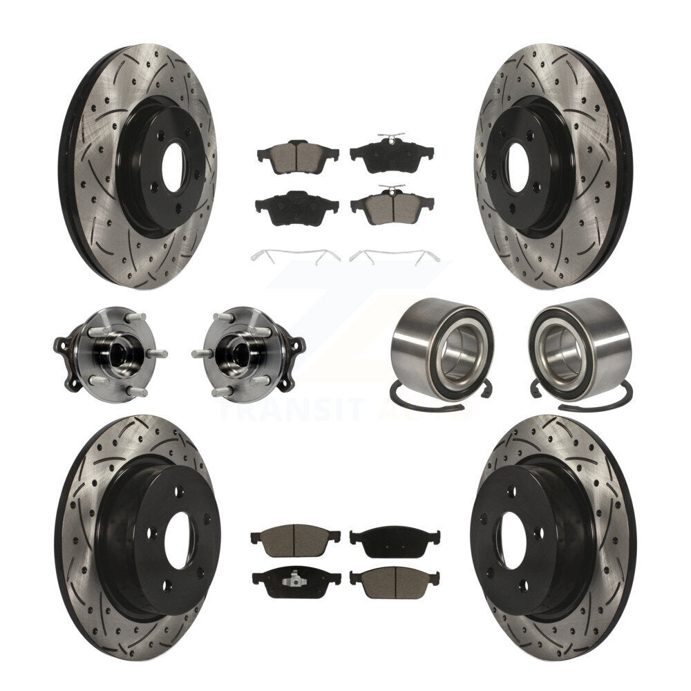 [Avant + Arrière] Kit de Roulement de roue pour 2013-2016 Ford Escape AWD avec 2.0L 1.6L KBB-117560