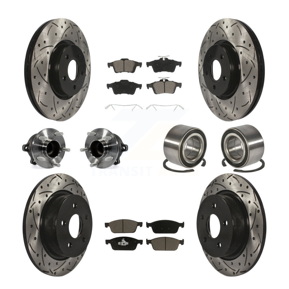 [Avant + Arrière] Kit de Roulement de roue pour 2013-2016 Ford Escape FWD avec 2.0L sans Parking Assist KBB-117561