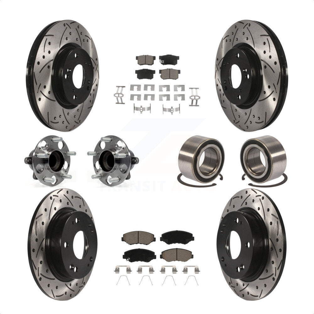 [Avant + Arrière] Kit de Roulement de roue pour 2013-2015 Acura ILX 2.4L KBB-117570 par Transit Auto