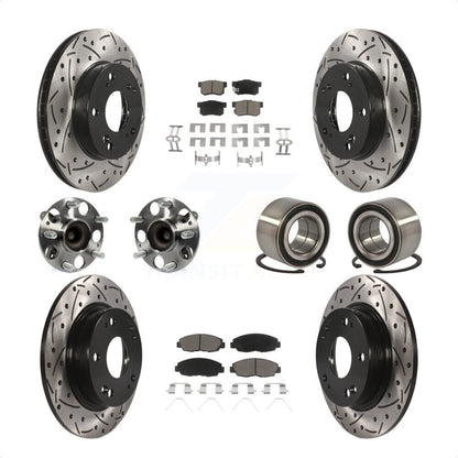 [Avant + Arrière] Kit de Roulement de roue pour 2012 Honda Civic LX Vehicles Manufactured In Canada KBB-117581 par Transit Auto