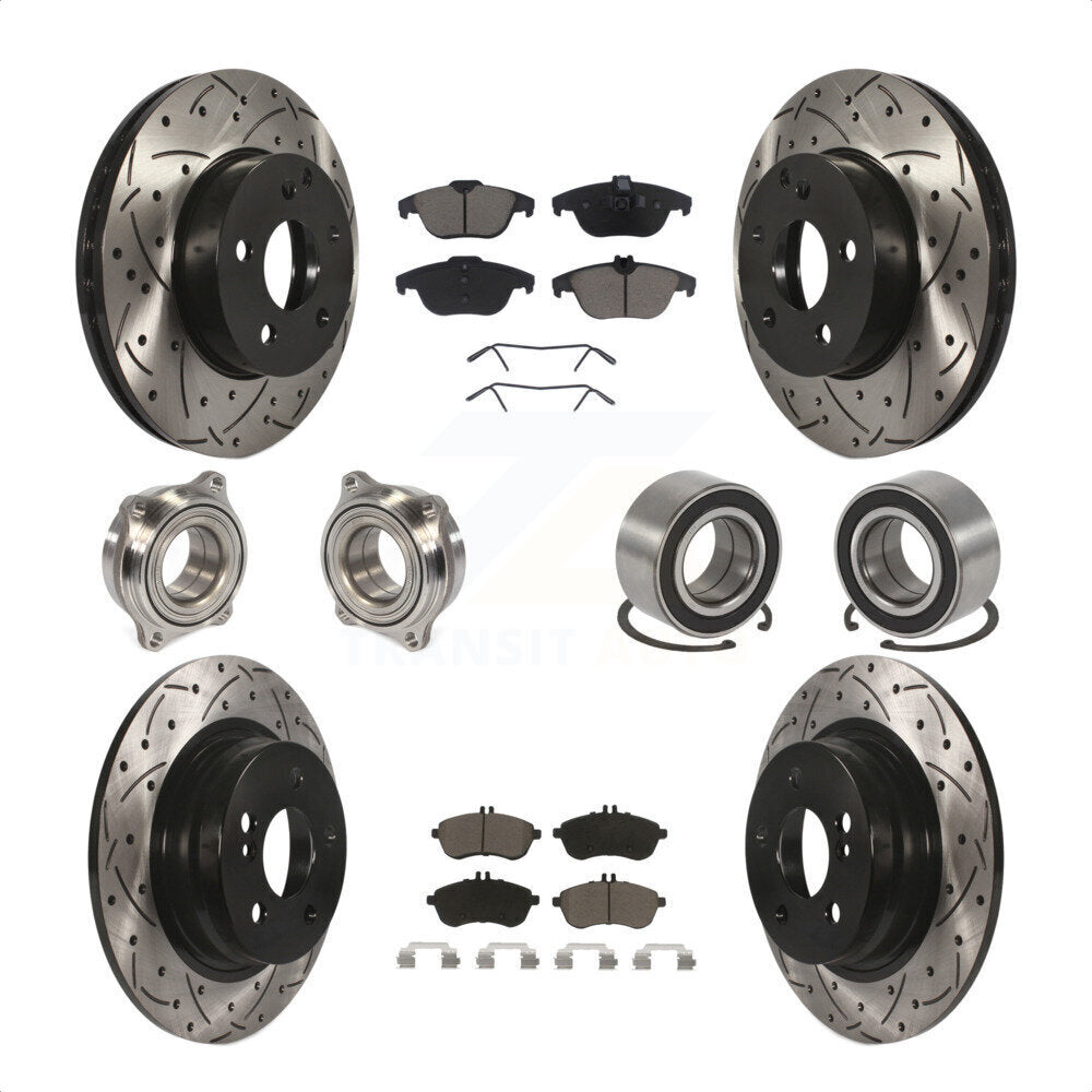 [Avant + Arrière] Kit de Roulement de roue pour 2010 Mercedes-Benz C300 C250 AWD KBB-117592 par Transit Auto