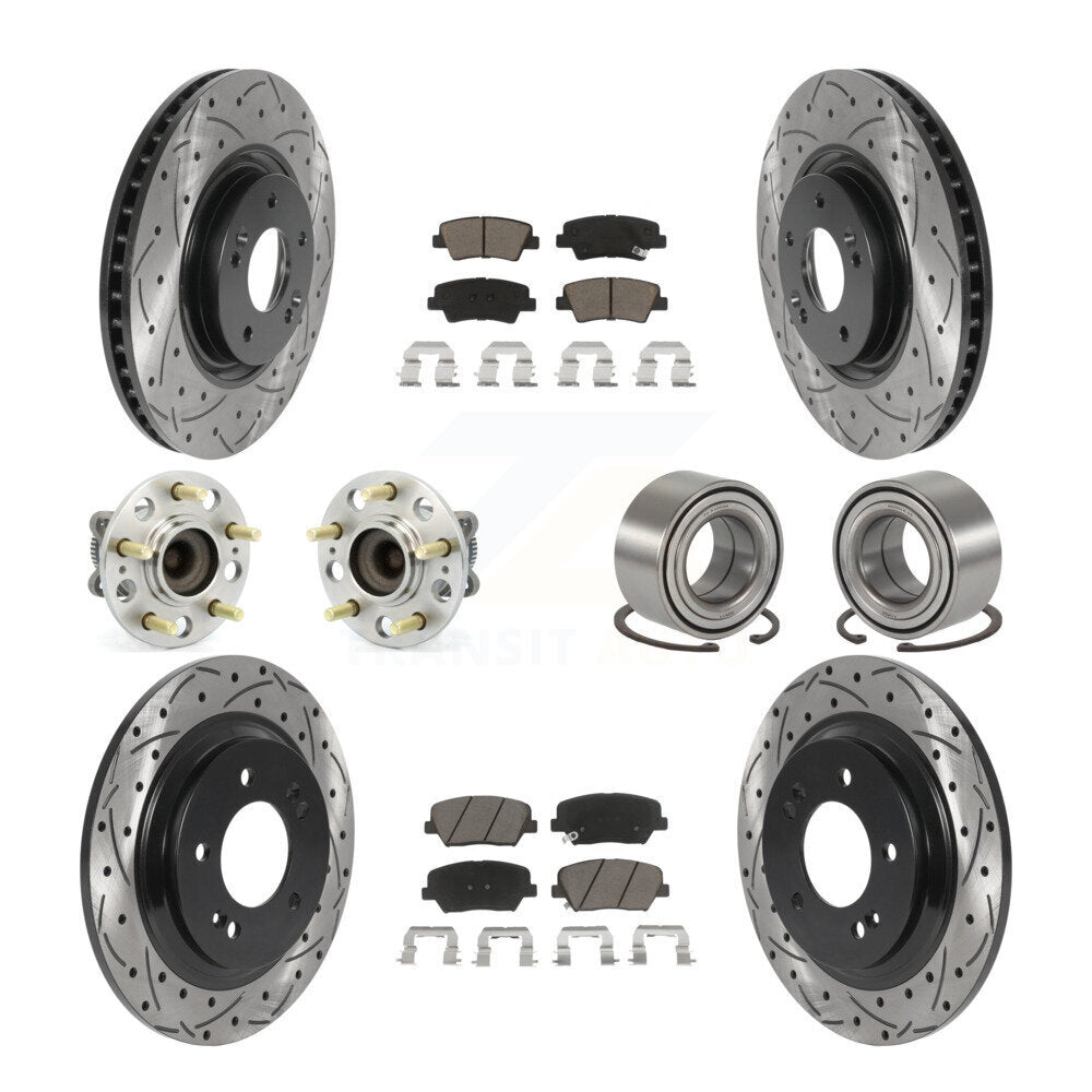 [Avant + Arrière] Kit de Roulement de roue pour 2016-2017 Hyundai Azera Limited KBB-117594