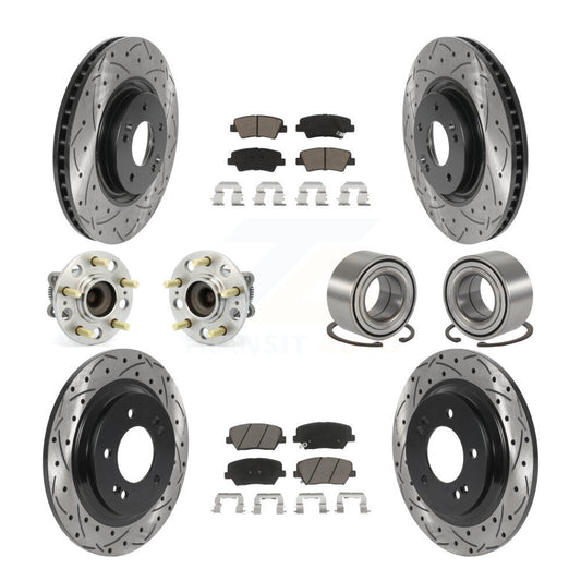 [Avant + Arrière] Kit de Roulement de roue pour 2016-2017 Hyundai Azera Limited KBB-117594