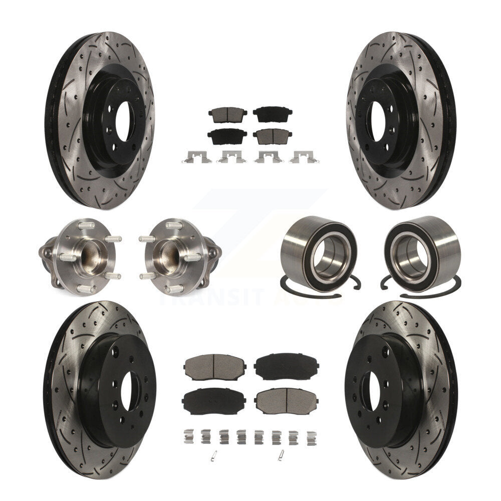 [Avant + Arrière] Kit de Roulement de roue pour 2007-2015 Mazda CX-9 FWD KBB-117596