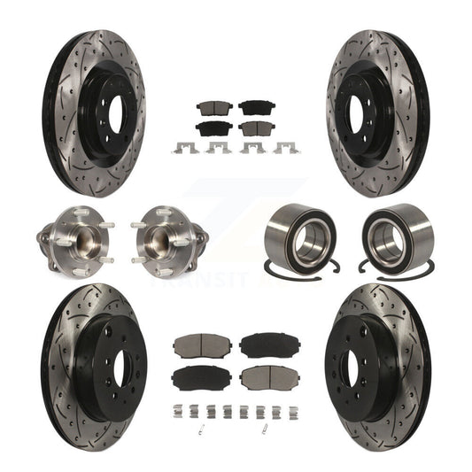 [Avant + Arrière] Kit de Roulement de roue pour 2007-2015 Mazda CX-9 FWD KBB-117596