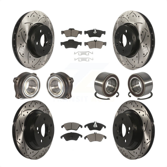 [Avant + Arrière] Kit de Roulement de roue pour Mercedes-Benz E350 E400 avec 322mm Diameter Rotor KBB-117606 par Transit Auto