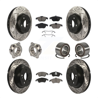 [Avant + Arrière] Kit de Roulement de roue pour 2014 Mercedes-Benz E350 Convertible Coupe avec 322mm Diameter Rotor KBB-117607 par Transit Auto