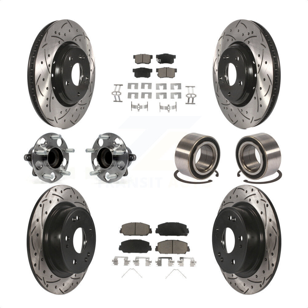 [Avant + Arrière] Kit de Roulement de roue pour 2017-2018 Acura ILX KBB-117622 par Transit Auto