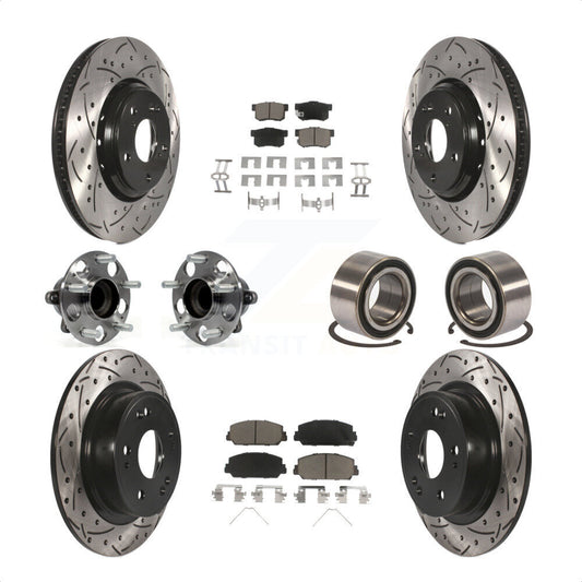 [Avant + Arrière] Kit de Roulement de roue pour 2017-2018 Acura ILX KBB-117622 par Transit Auto