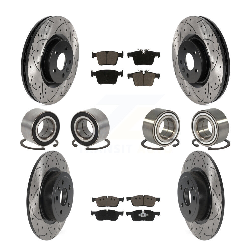 [Avant + Arrière] Kit de Roulement de roue pour 2016-2018 Land Rover Range Evoque avec 325mm Diameter Rotor KBB-117782
