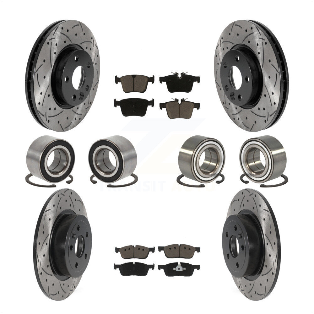 [Avant + Arrière] Kit de Roulement de roue pour 2016-2017 Land Rover Range Evoque avec 300mm Diameter Rotor KBB-117783 par Transit Auto