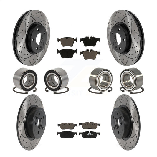 [Avant + Arrière] Kit de Roulement de roue pour 2016-2017 Land Rover Range Evoque avec 300mm Diameter Rotor KBB-117783 par Transit Auto