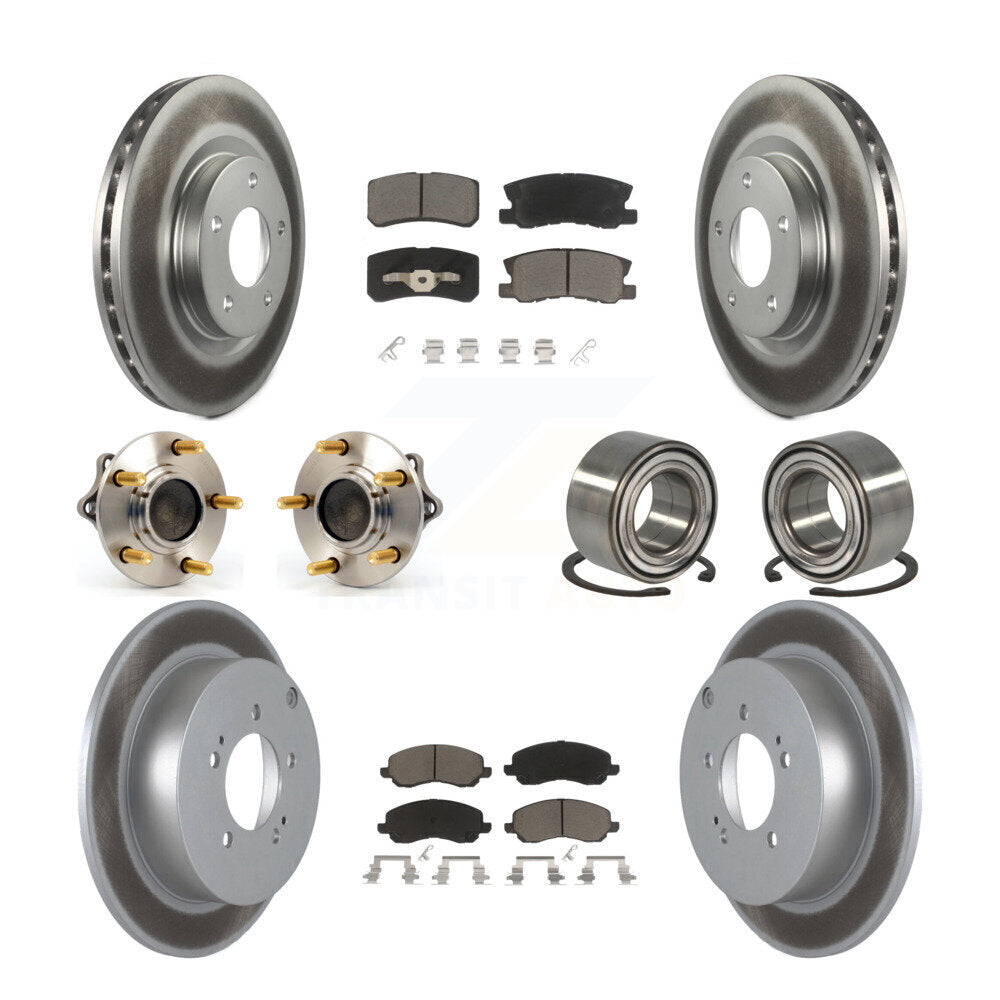 [Avant + Arrière] Kit de Roulement de roue pour 2011 Mitsubishi Outlander FWD avec 3.0L sans 7 Passenger Seating KBB-117880