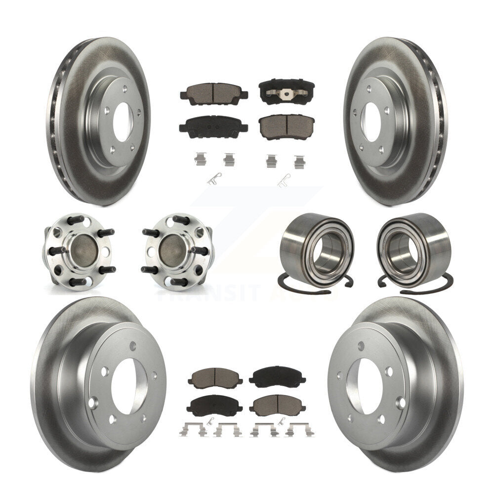 [Avant + Arrière] Kit de Roulement de roue pour 2007 Dodge Caliber FWD avec Drum rear brakes Non-ABS avec 294mm Diameter Rotor KBB-117881