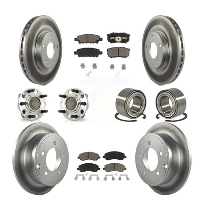[Avant + Arrière] Kit de Roulement de roue pour 2007 Dodge Caliber FWD avec Drum rear brakes Non-ABS avec 294mm Diameter Rotor KBB-117881