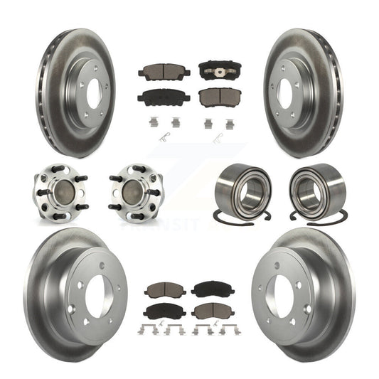 [Avant + Arrière] Kit de Roulement de roue pour 2007 Dodge Caliber FWD avec Drum rear brakes Non-ABS avec 294mm Diameter Rotor KBB-117881