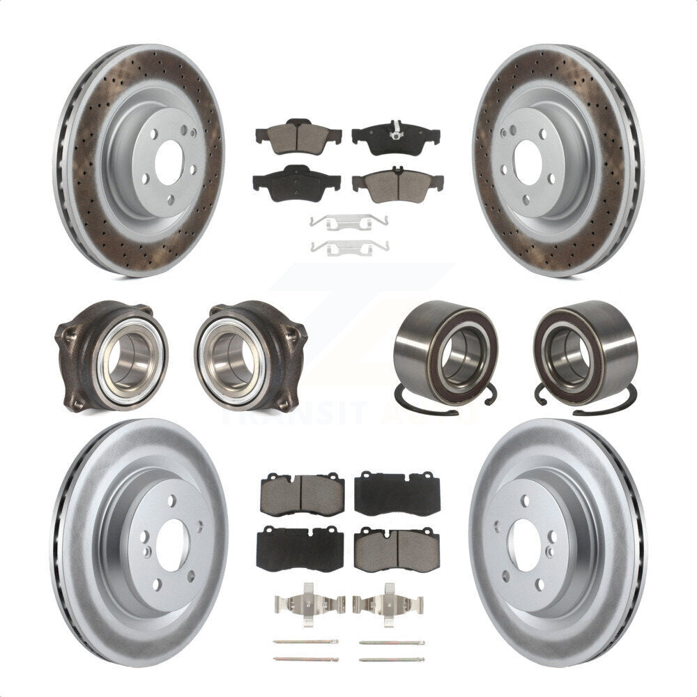 [Avant + Arrière] Kit de Roulement de roue pour Mercedes-Benz S550 CL550 S350 KBB-117900 par Transit Auto