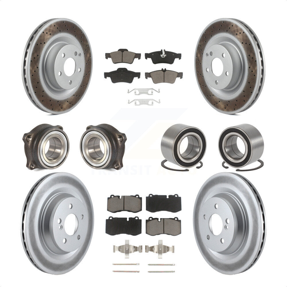 [Avant + Arrière] Kit de Roulement de roue pour 2009 Mercedes-Benz S450 sans Sport Package KBB-117902 par Transit Auto