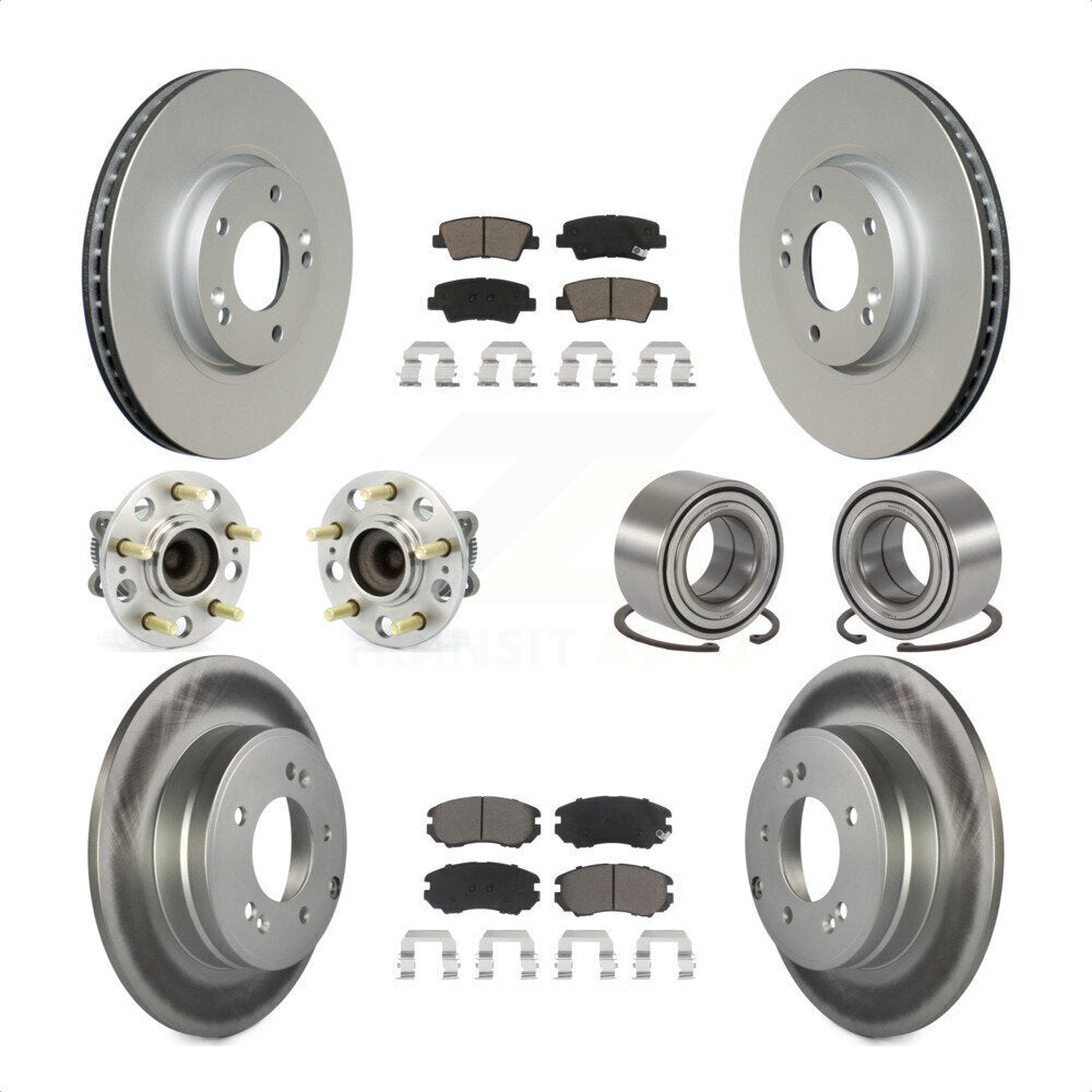 [Avant + Arrière] Kit de Roulement de roue pour 2010 Hyundai Sonata 3.3L KBB-117988 par Transit Auto