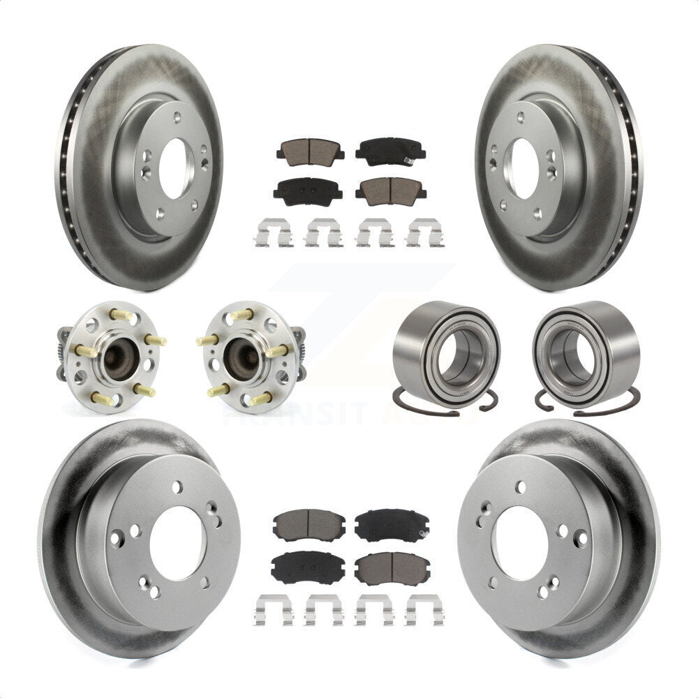 [Avant + Arrière] Kit de Roulement de roue pour 2010 Hyundai Sonata 2.4L KBB-117989 par Transit Auto