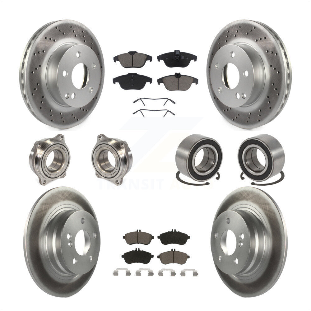 [Avant + Arrière] Kit de Roulement de roue pour 2010 Mercedes-Benz C300 C250 AWD KBB-118049 par Transit Auto