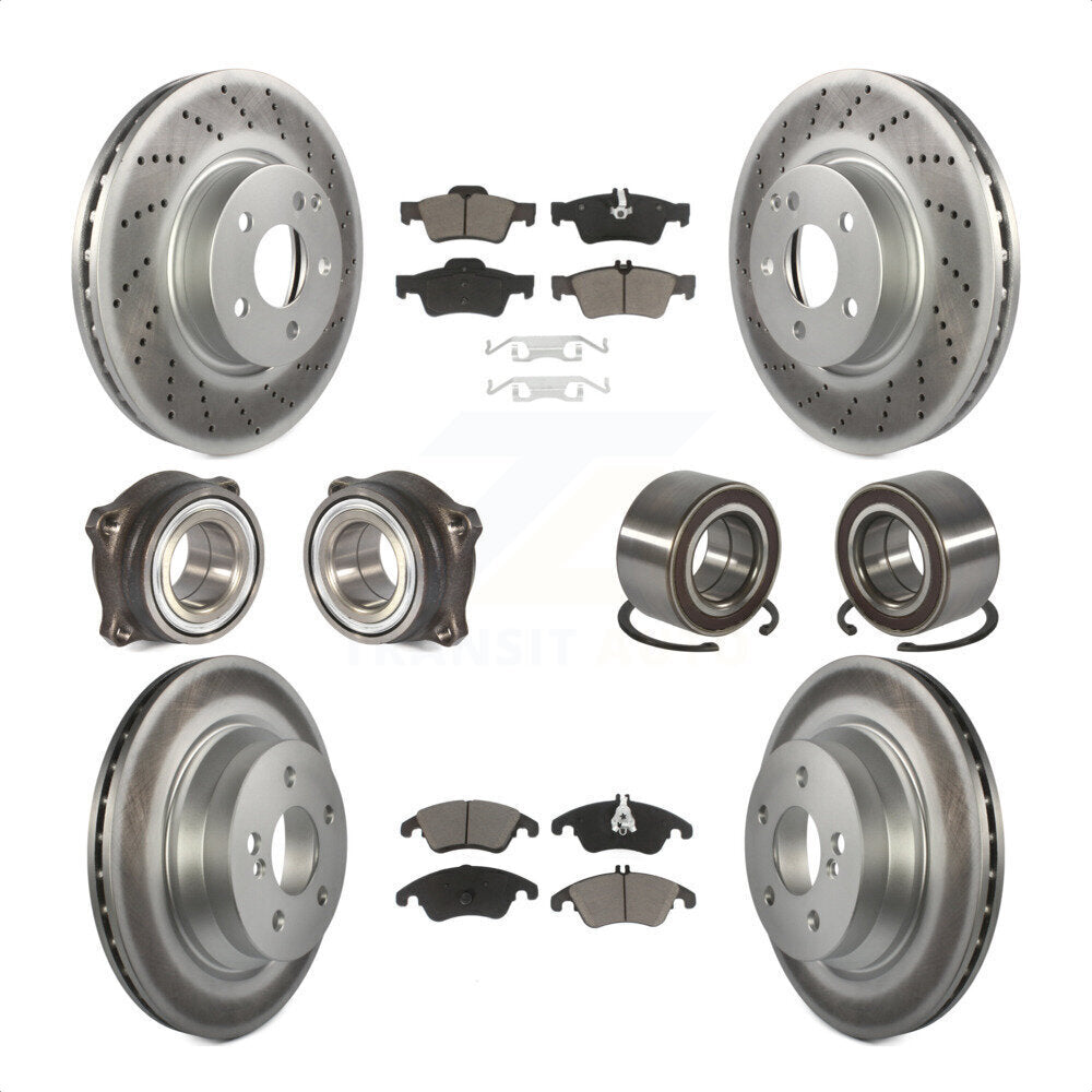 [Avant + Arrière] Kit de Roulement de roue pour Mercedes-Benz E350 E400 avec 322mm Diameter Rotor KBB-118087 par Transit Auto