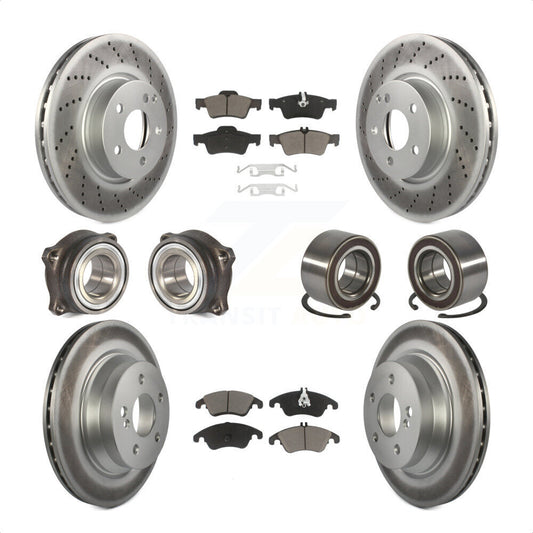 [Avant + Arrière] Kit de Roulement de roue pour Mercedes-Benz E350 E400 avec 322mm Diameter Rotor KBB-118087 par Transit Auto