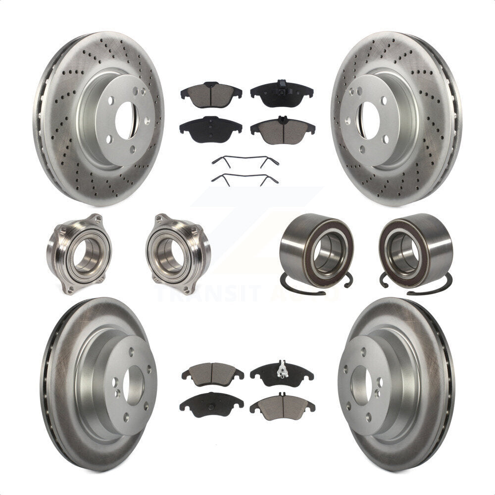 [Avant + Arrière] Kit de Roulement de roue pour 2014 Mercedes-Benz E350 Convertible Coupe avec 322mm Diameter Rotor KBB-118089 par Transit Auto