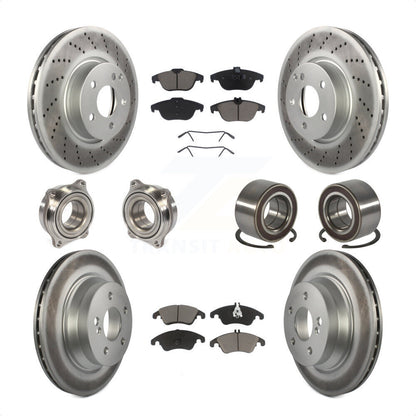 [Avant + Arrière] Kit de Roulement de roue pour 2014 Mercedes-Benz E350 Convertible Coupe avec 322mm Diameter Rotor KBB-118089 par Transit Auto