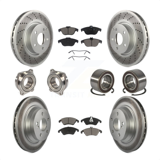 [Avant + Arrière] Kit de Roulement de roue pour 2014 Mercedes-Benz E350 Convertible Coupe avec 322mm Diameter Rotor KBB-118089 par Transit Auto