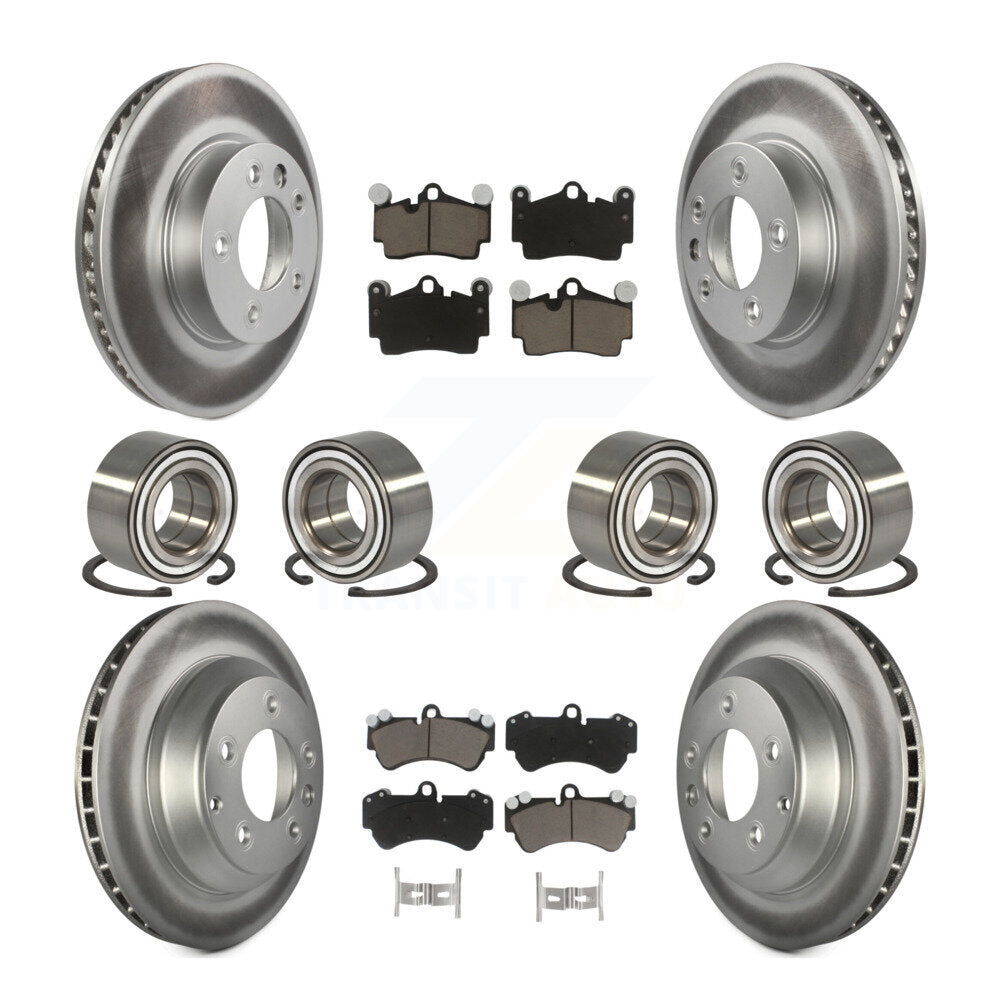 [Avant + Arrière] Kit de Roulement de roue pour 2004-2005 Volkswagen Touareg Coil front springs avec 330mm Diameter Rotor KBB-118493