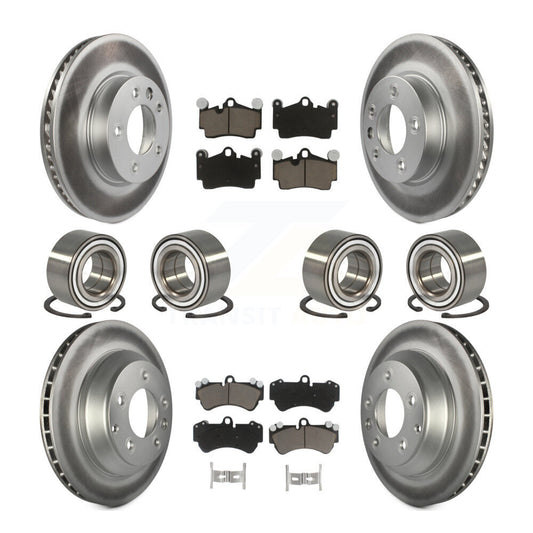 [Avant + Arrière] Kit de Roulement de roue pour 2004-2005 Volkswagen Touareg Coil front springs avec 330mm Diameter Rotor KBB-118493