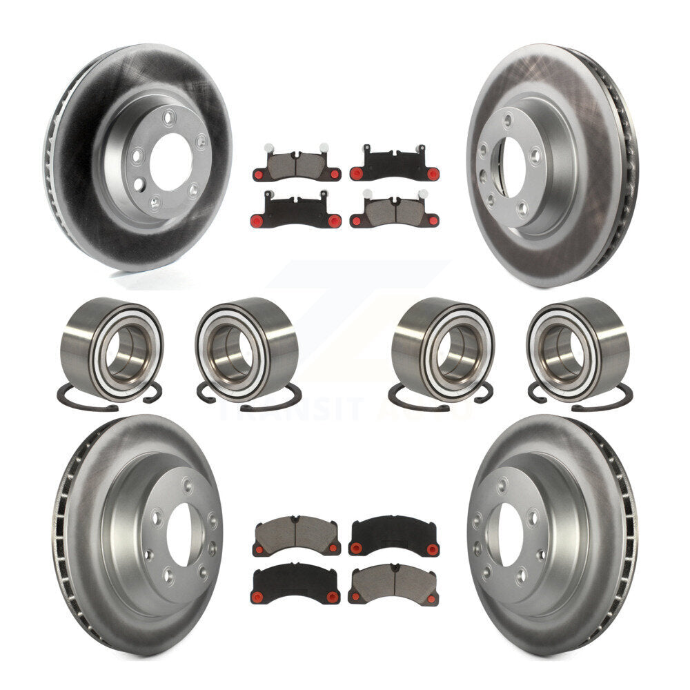 [Avant + Arrière] Kit de Roulement de roue pour 2011-2012 Porsche Cayenne Base avec 380mm Diameter Rotor KBB-118494