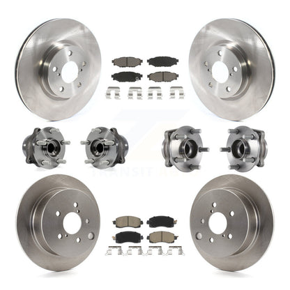 [Avant + Arrière] Kit d'ensemble roulement de roue et moyeu pour 2017-2019 Subaru Impreza avec 276mm Diameter Rotor KBB-118995